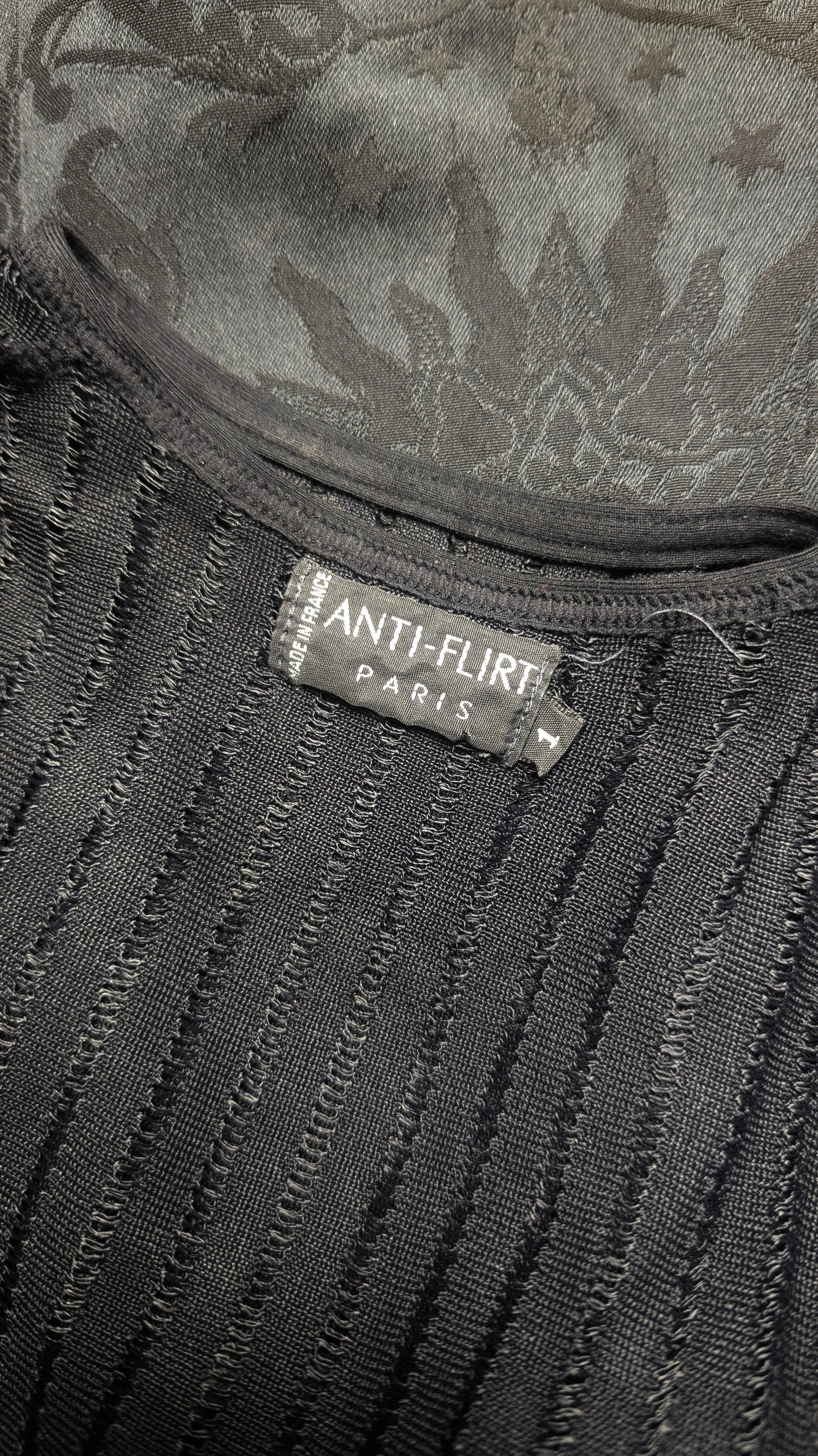 Vintage Anti-Flirt Paris black sexy bodsyuit femme fatale