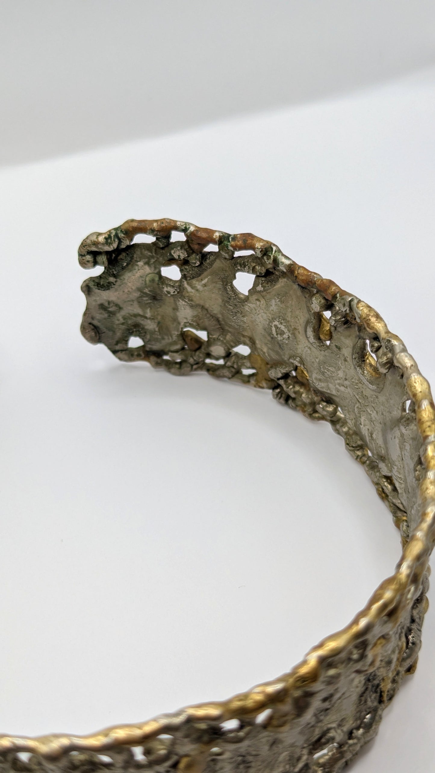 Vintage early 80's sculptural choker handmade brutalist