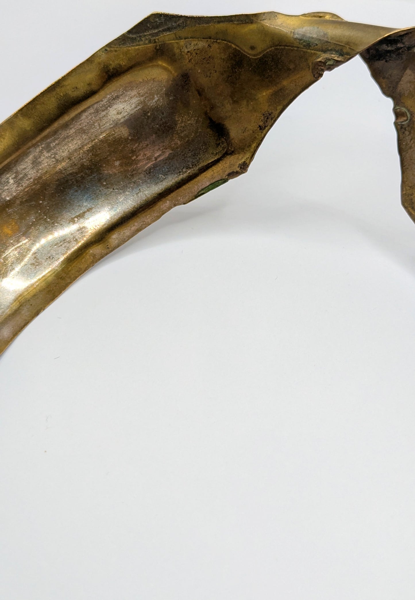 Vintage 70s brass magical torque hammered in France