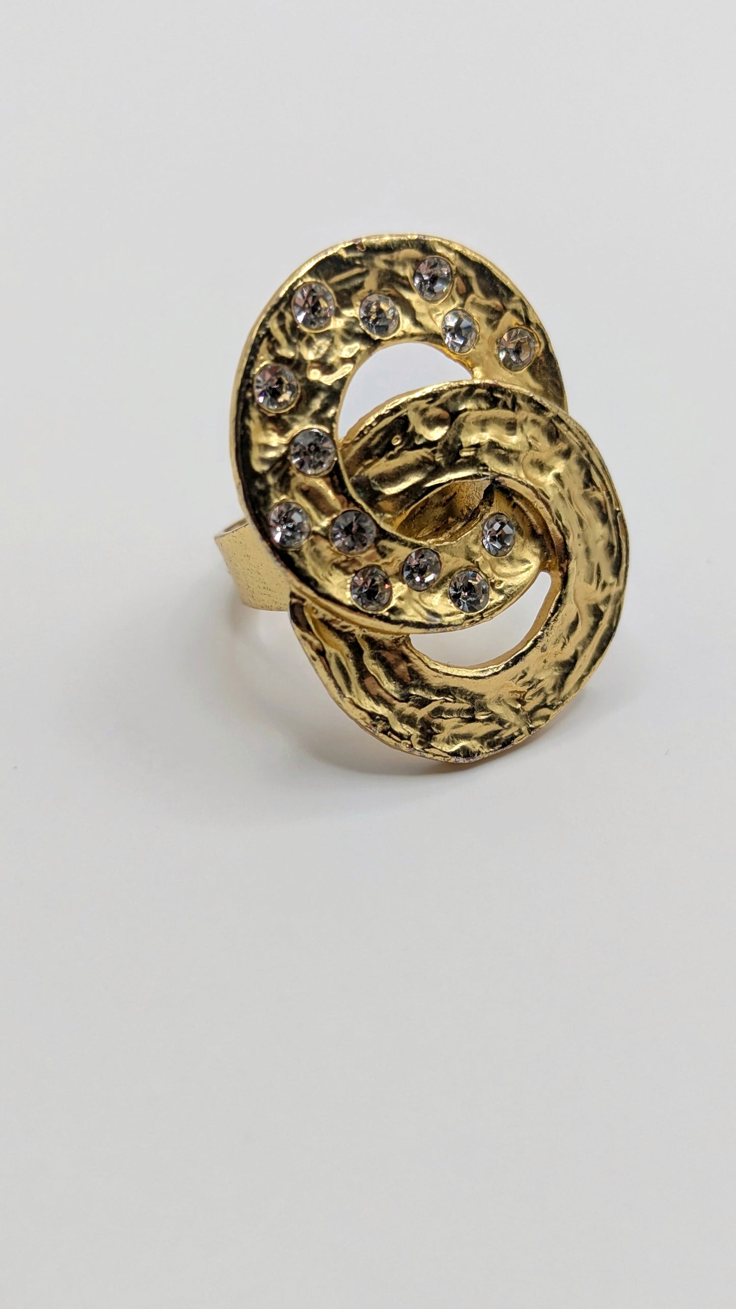 Vintage 90s Dolce Vita brutalist golden ring