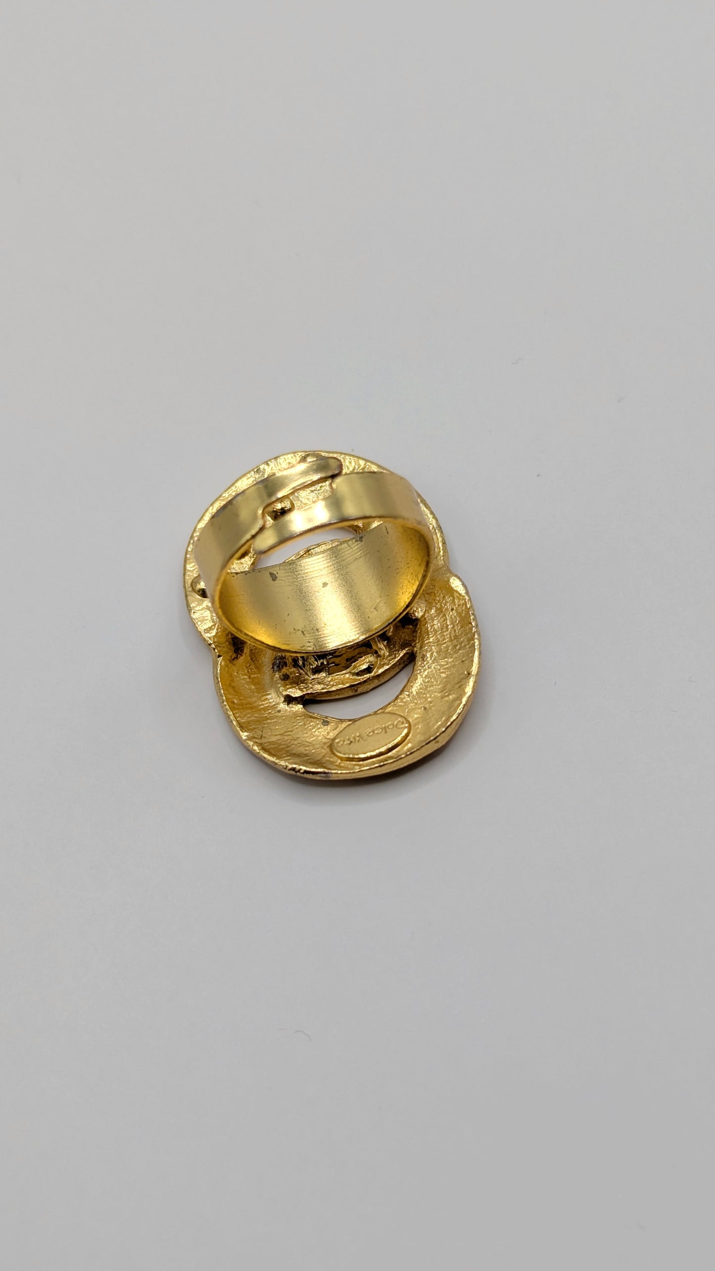 Vintage 90s Dolce Vita brutalist golden ring