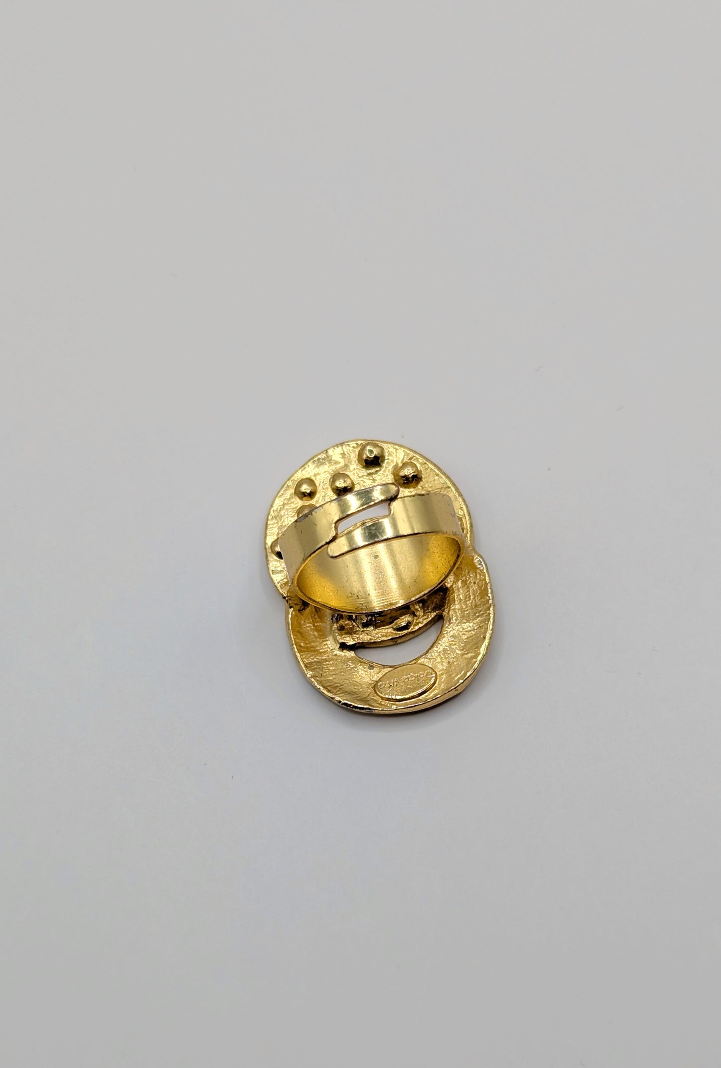 Vintage 90s Dolce Vita brutalist golden ring