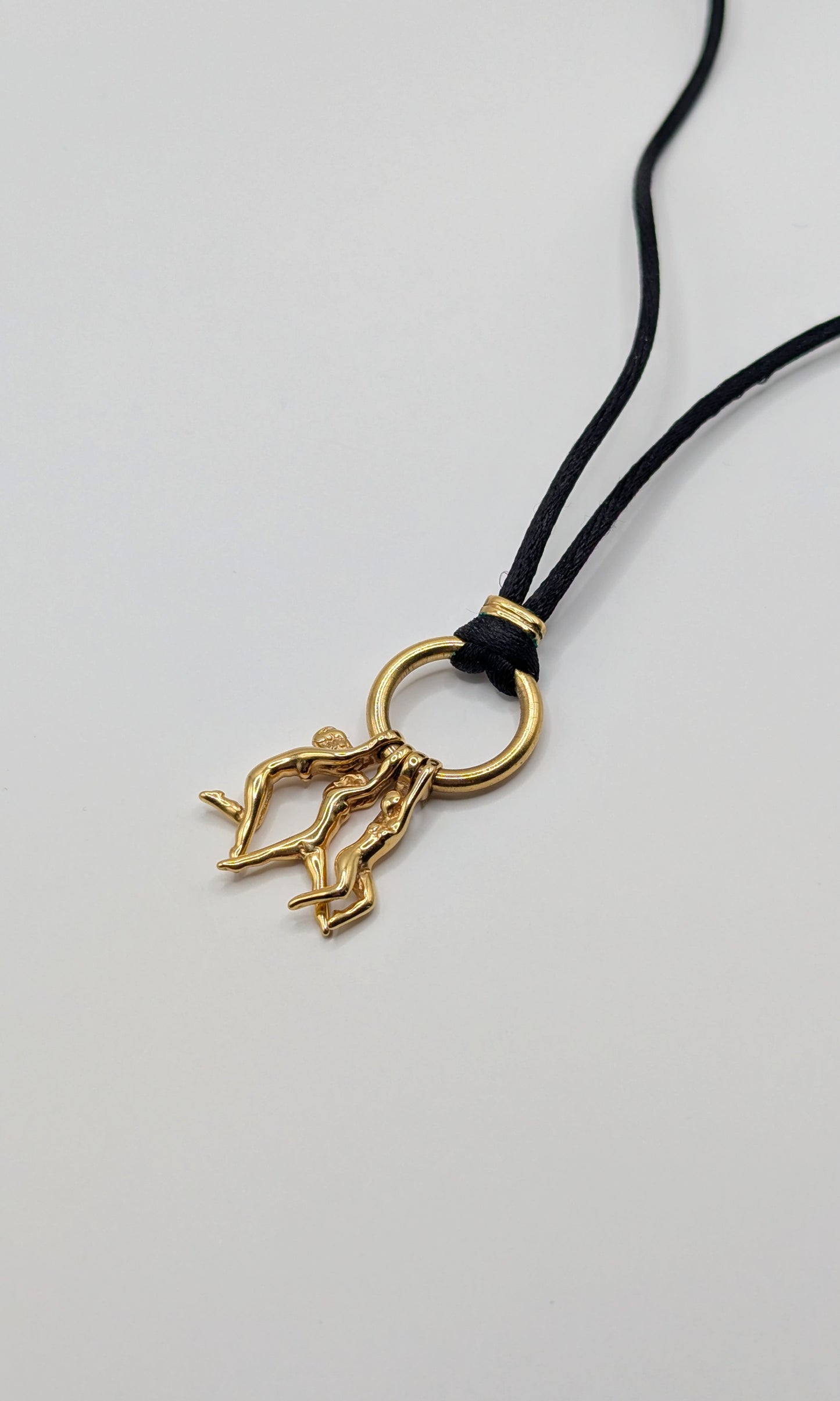 Vintage 1980 Charles Jourdan x Julien Snelling muses acrobats necklace