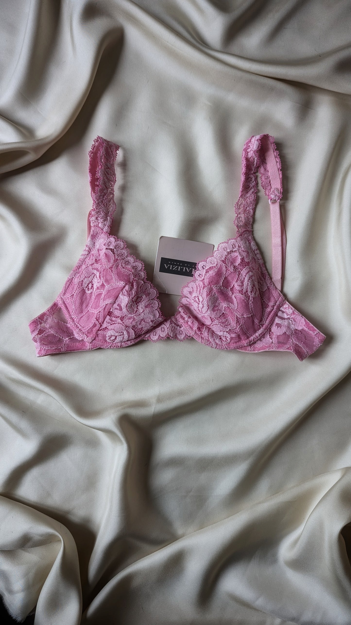 1990 vintage Malizia by La Perla cutest pink lace bra