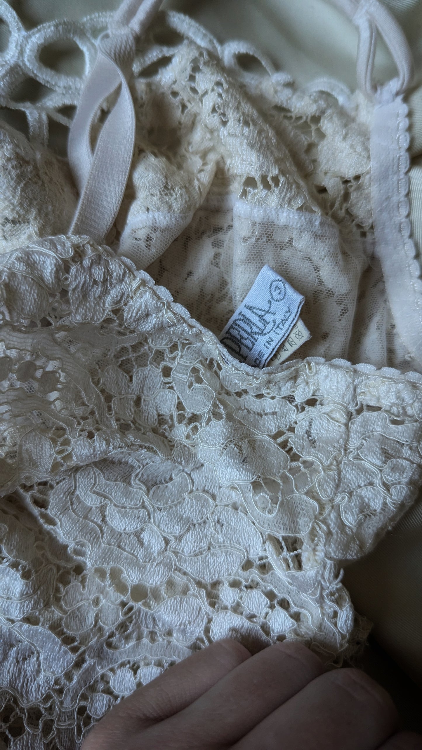 1993 vintage La Perla collector cream lace bodysuit arabesques