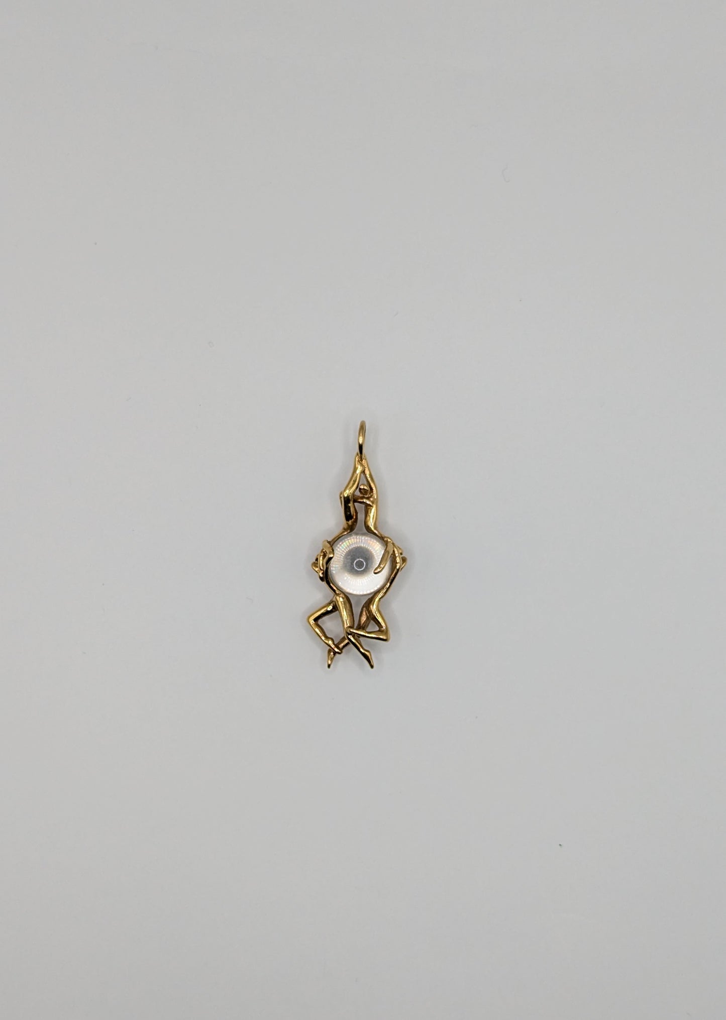 Vintage Charles Jourdan pendant acrobats with glass pearl