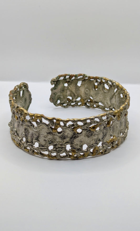 Vintage early 80's sculptural choker handmade brutalist