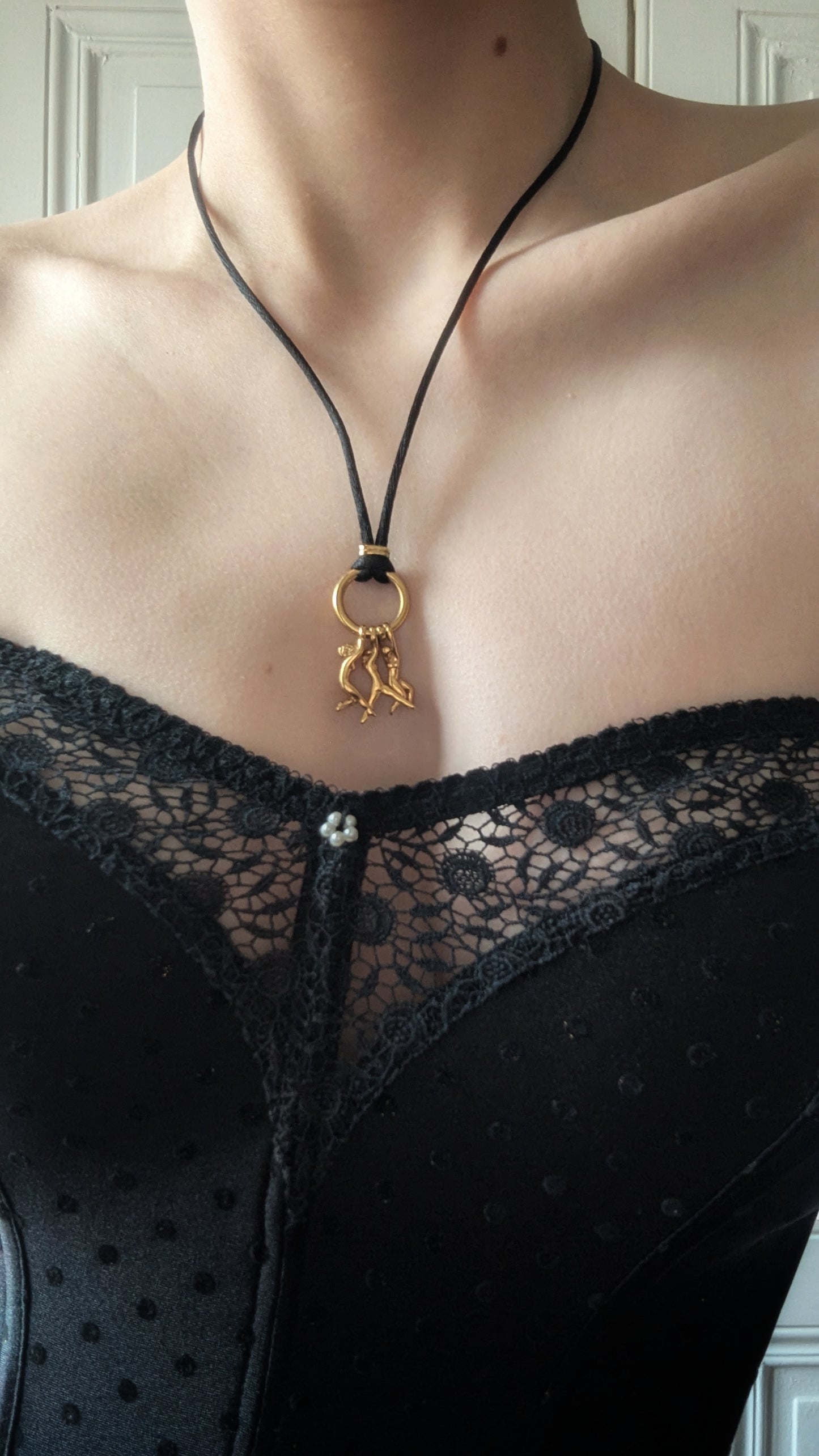 Vintage 1980 Charles Jourdan x Julien Snelling muses acrobats necklace